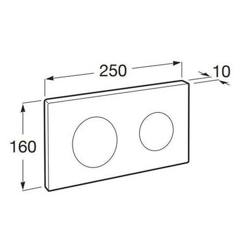 Клавиша смыва Roca PL-10 хром глянец - фото 3