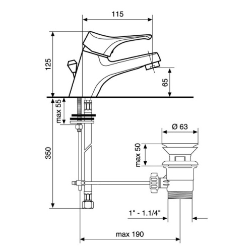 Смеситель для раковины Emmevi Zeus 3003Z - фото 2