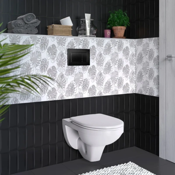 Унитаз с инсталляцией BERGES Gamma клавиша черная - фото 4