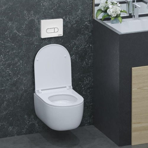 Инсталляция для унитаза BERGES Novum кнопка белая Soft Touch - фото 4