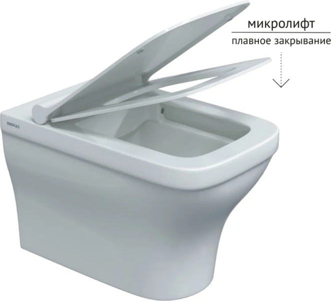 Унитаз подвесной BERGES Strati сиденье дюропласт - фото 3