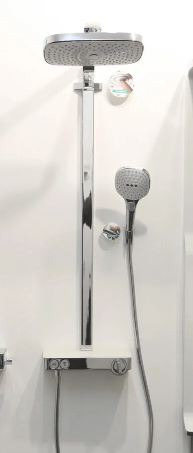 Душевая стойка Hansgrohe Raindance Select белый/хром, с тропическим душем - фото 4
