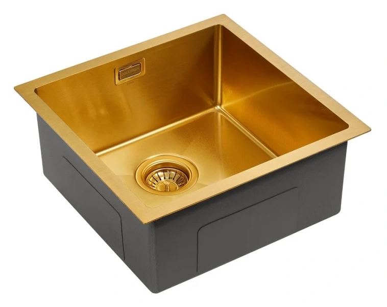 Мойка для кухни Paulmark Aller 44 см брашированное золото, из нержавеющей стали, стальные, металлические - фото 3