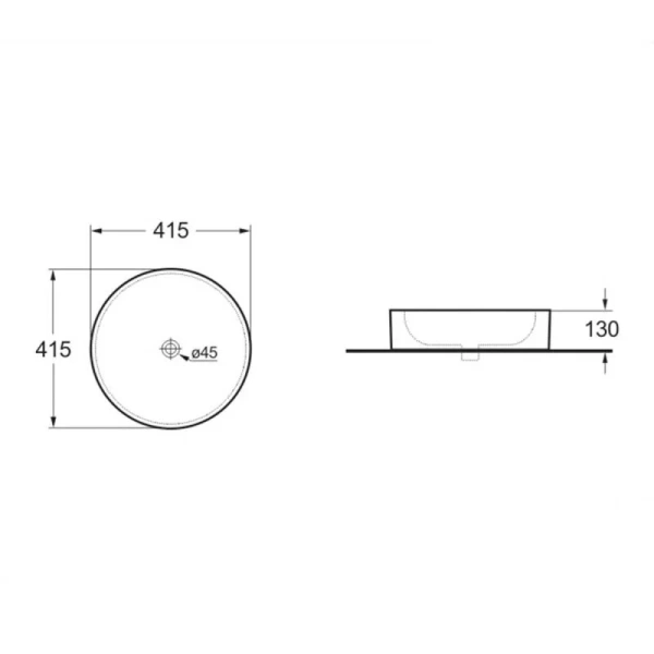 Раковина Vincea 41.5 см черная матовая, современные, hi-tech - фото 2
