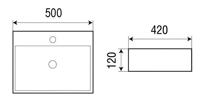 Раковина Azario 50 см накладная - фото 2