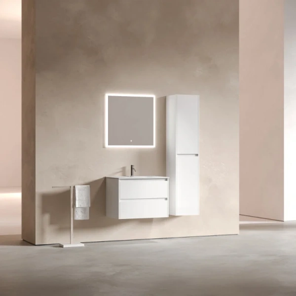 Тумба под раковину подвесная Sancos Libra 70 см белый глянец - фото 4