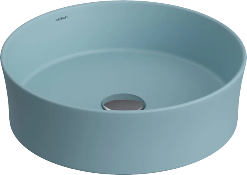 Раковина BERGES Ego 38 см матовый голубой - фото 1