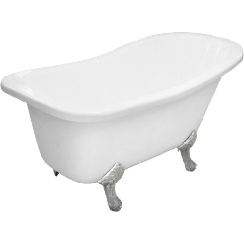 Ванна из литьевого мрамора Эстет Царская 170x73 см белая глянцевая