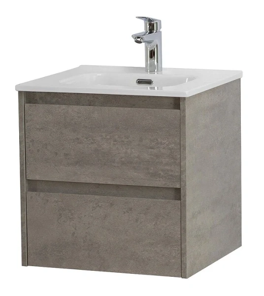 Тумба под раковину подвесная BelBagno Kraft 50 см Cemento Grigio - фото 3