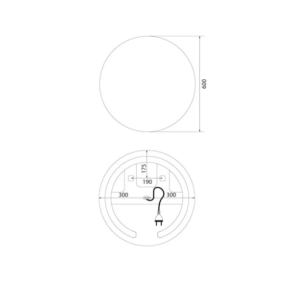 Зеркало с подсветкой IDDIS Bild 60 см круглое, нет в наличии - фото 2