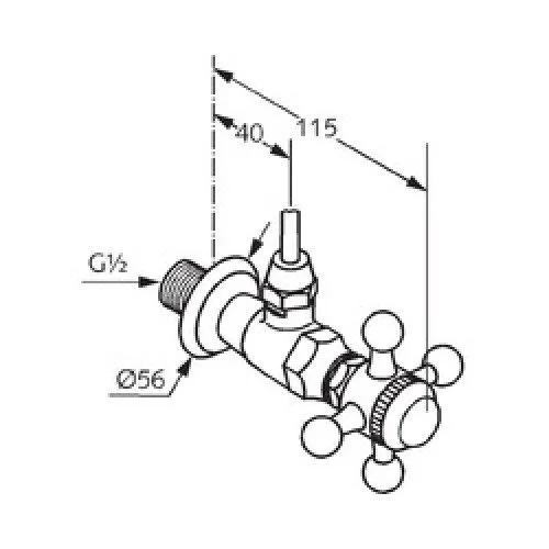 Вентиль Kludi 1926 51843 латунь - фото 2