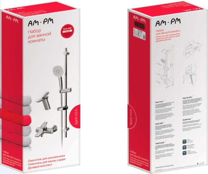 Душевой комплект Am.Pm Spirit 2.0 хром - фото 4