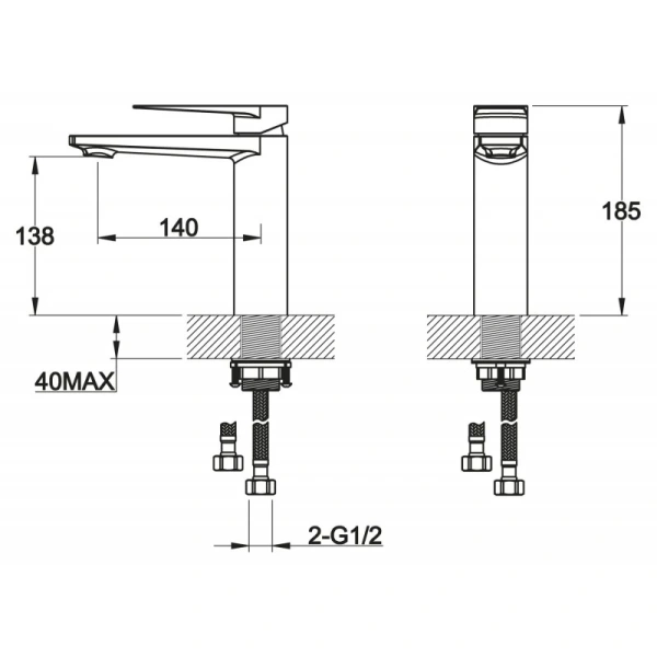 Смеситель для раковины BelBagno Carin однорычажный - фото 2