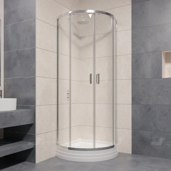 Душевой уголок RGW Passage PA-55 80х80 см профиль хром, стекло прозрачное - фото 1
