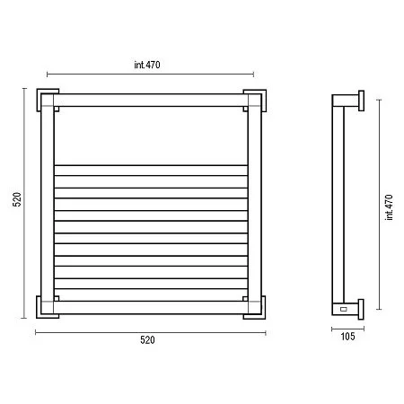 Полотенцесушитель электрический цвет:хром Margaroli 810 Box - фото 2
