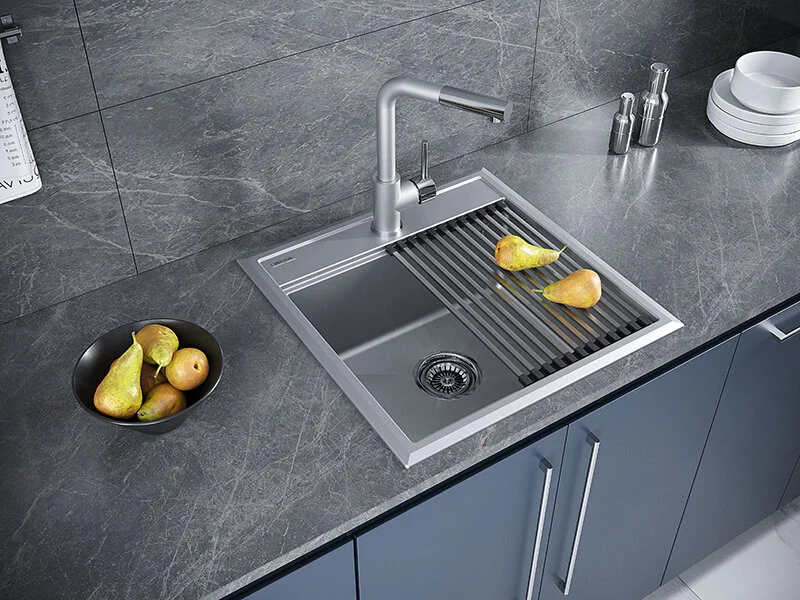 Мойка для кухни Paulmark Stepia 50 см серый металлик, квадратная - фото 3
