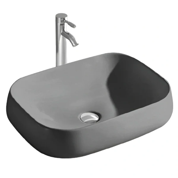 Раковина Акватек 56 см серая матовая - фото 1