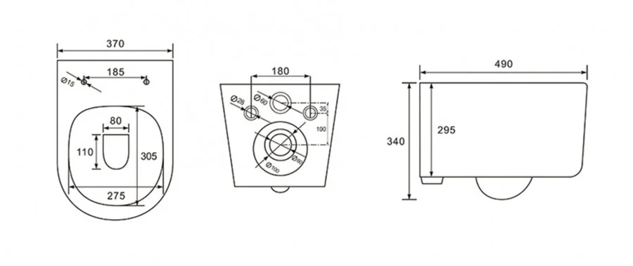 Унитаз подвесной Акватек Мия AQ2004 безободковый - фото 2