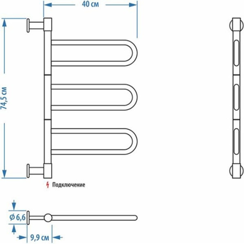 Полотенцесушитель электрический Energy U chrome G3K - фото 3