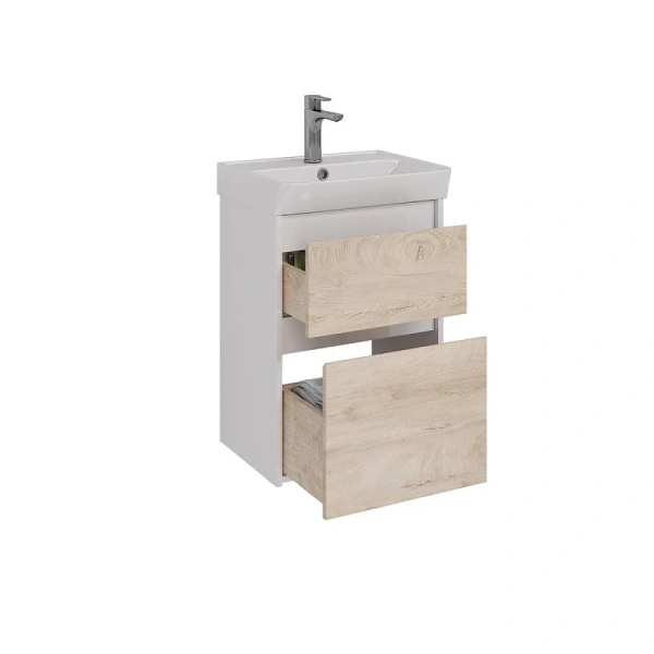 Тумба с раковиной Lemark Combi LM03C50T 50 см пристенная, подвесная, напольная, пристенная - фото 4