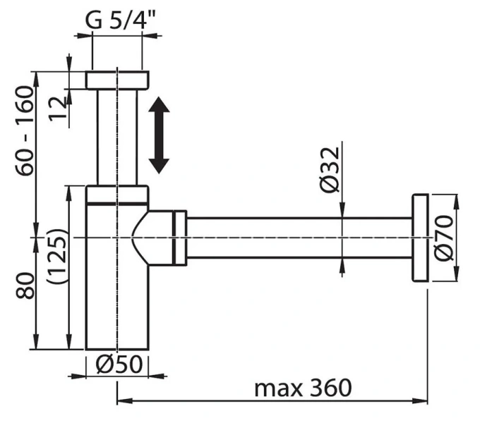 Сифон для раковины Ravak графит матовый, другие - фото 2