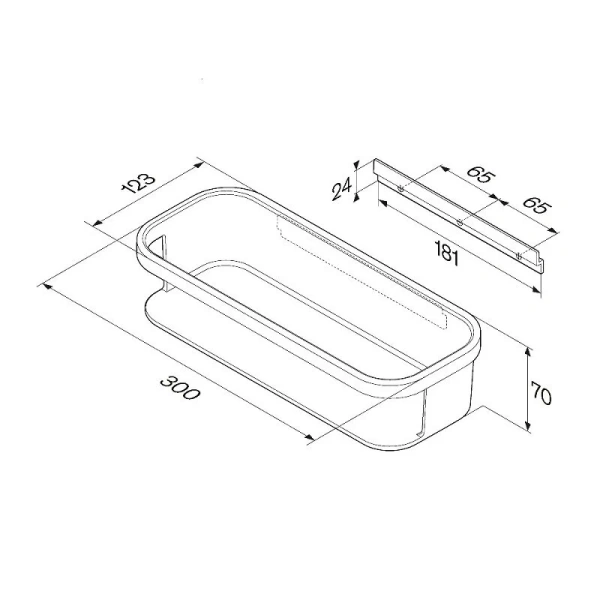 Полка для ванной Am.Pm Func A8F531 прямоугольная - фото 2