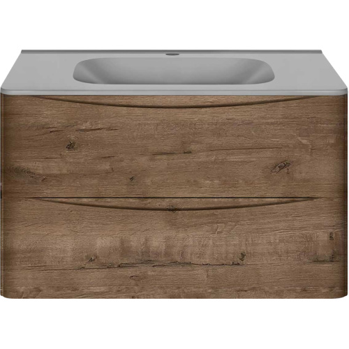 Тумба с раковиной подвесная Vincea Paola VMC-2P800 79,4 см с выдвижными ящиками, окрашенные, под дерево - фото 9