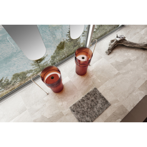 Раковина напольная Abber Kristall 45 см коричневая, напольные, свободностоящие - фото 3