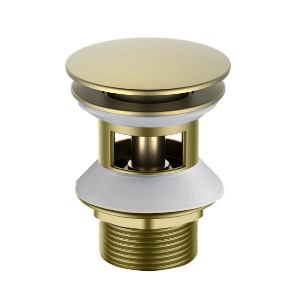 Донный клапан Акватек золото шлифованное - фото 1