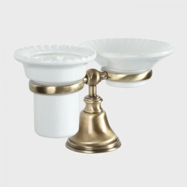 Мыльница со стаканом, цвет бронза, Tiffany World Harmony - фото 1