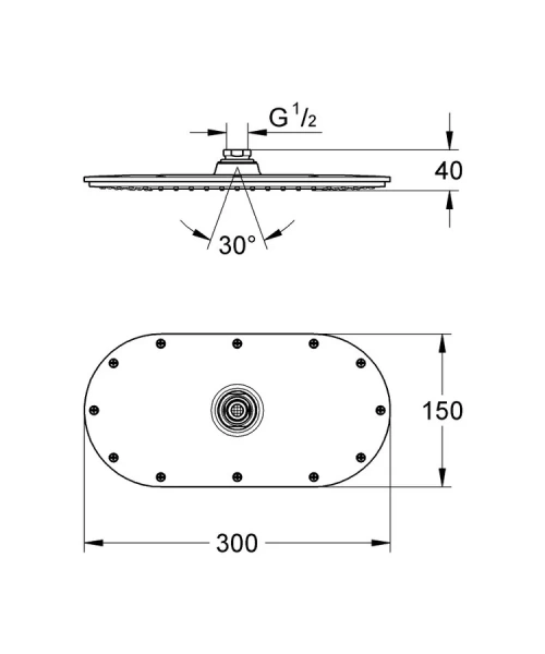 Верхний душ Grohe Rainshower Veris 27470000 - фото 2