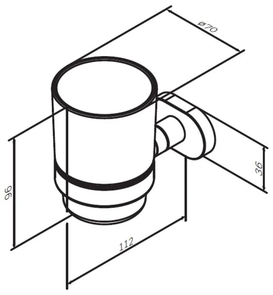 Стакан для ванной Am.Pm Sense A74343 настенный - фото 2