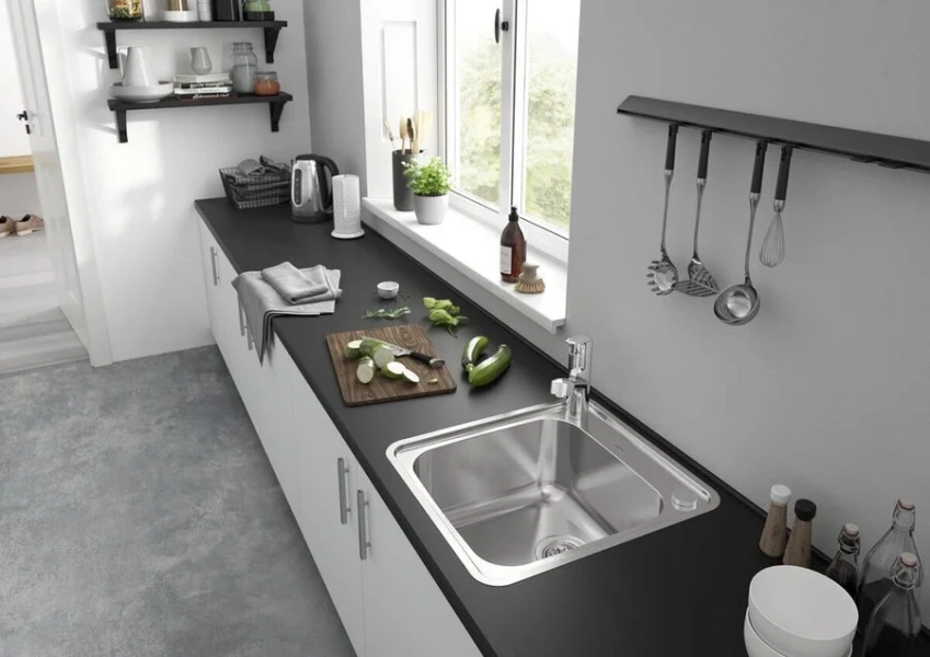 Смеситель для кухни Hansgrohe Focus M42 вытяжной поворотный излив, хром, современные, hi-tech - фото 3