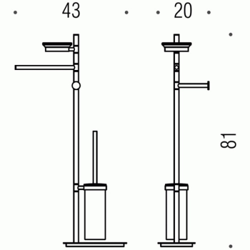Стойка для ванной Colombo Square хром - фото 3