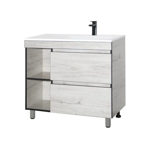 Тумба с раковиой напольная Style Line Берлин ЛС-000022 90 см с ящиками