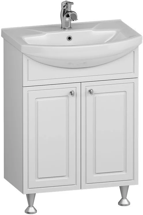 Тумба с раковиной напольная Damixa Palace One 60 см белый глянец, напольная, пристенная - фото 4