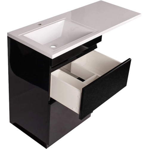 Тумба под раковину напольная Style Line Даймонд 58 см черная, 60 см - фото 6