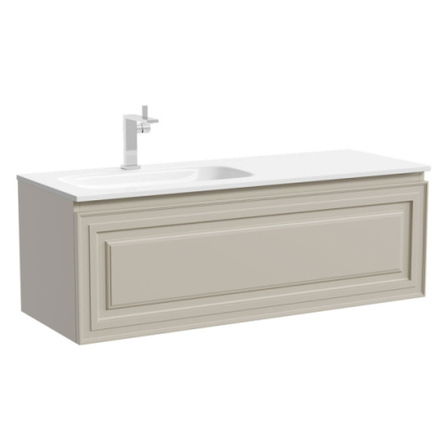 Тумба под раковину подвесная Sancos Very 120 см левая beige soft