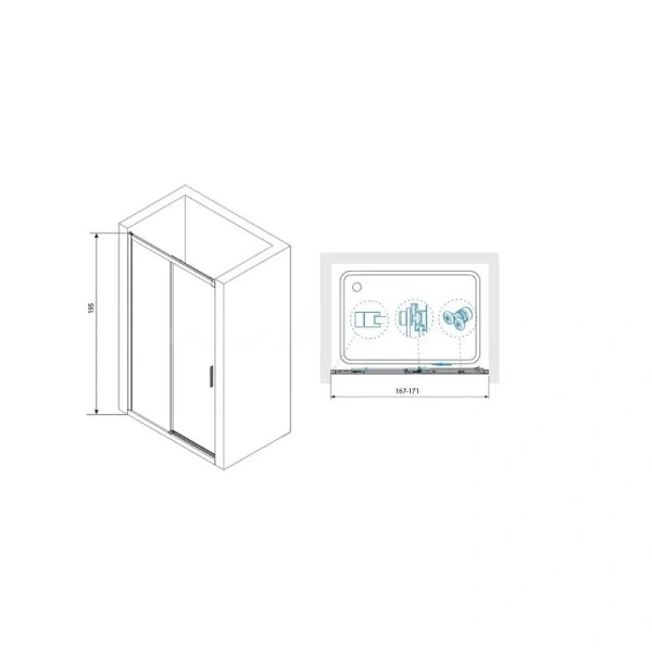 Душевая дверь RGW Leipzig Le-12 в нишу - фото 2