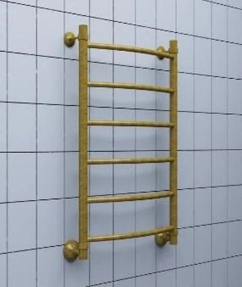 Полотенцесушитель водяной Ника Arc 80x50 см без полочки, лесенка, вертикальные - фото 4