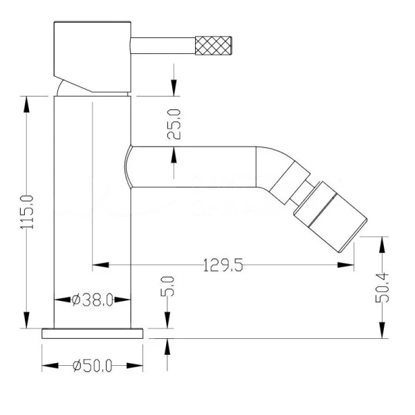 Смеситель для биде Boheme Uno белый/золото, для биде - фото 2