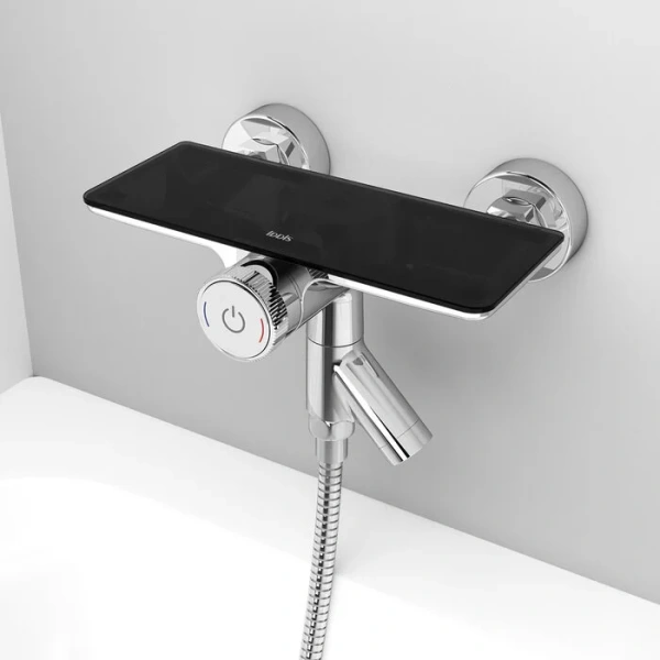 Смеситель для ванны IDDIS Shelfy хром, из латуни, недорогие, округлая форма - фото 5