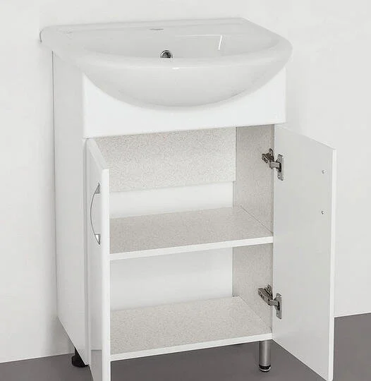 Тумба под раковину напольная Style Line Эко Стандарт 50 см белая, в наличии - фото 2