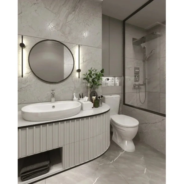 Раковина Brevita Doppio 60 см белая, в форме чаши, полукруглая - фото 5