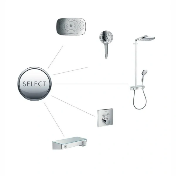 Смеситель для душа Hansgrohe Shower Select внешняя часть, хром - фото 4