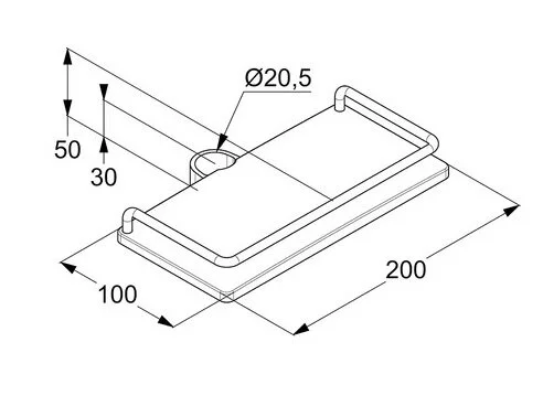 Полочка для ванной Kludi Cockpit хром/белая - фото 2