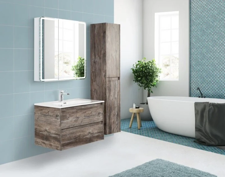 Зеркальный шкаф с подсветкой BelBagno Marino 80 см с сенсорным выключателем - фото 4