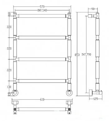Полотенцесушитель водяной цвет:хром Margaroli 24425404CRN - фото 2