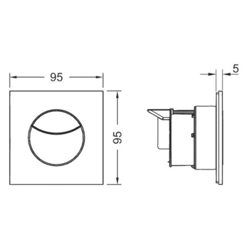 Клавиша смыва Tece TECEflushpoint 92409 пневматическая - фото 4
