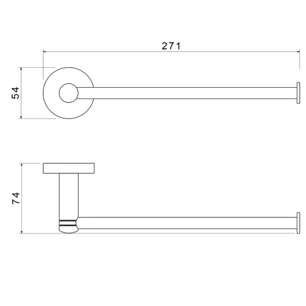 Полотенцедержатель Timo Saona хром - фото 2